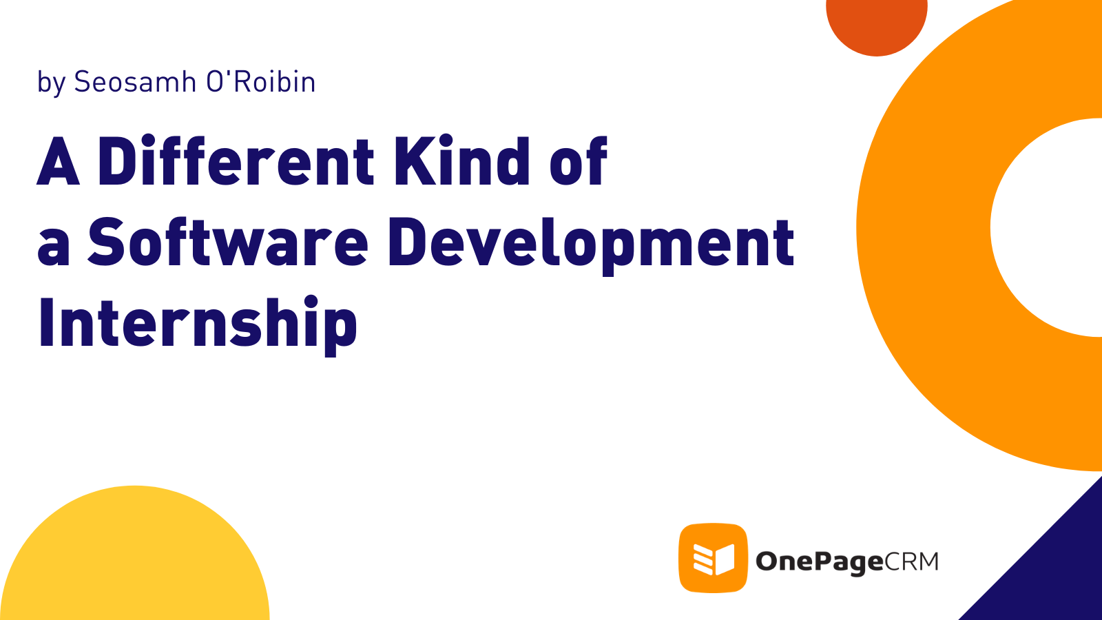 A Different Kind of Software Development Internship