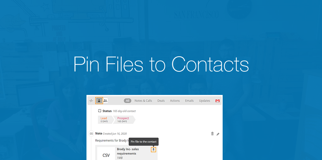 Pin Files to Contacts